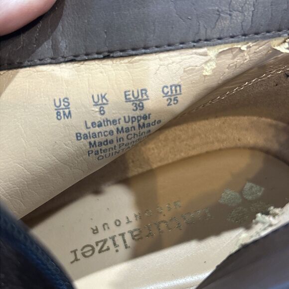 Naturalizer Contour Wedge Booties Brown Leather Zip Ankle Boots Women's 8 - Picture 14 of 14